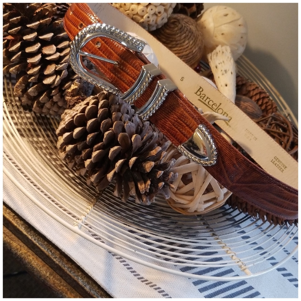 Vintage Barcelona Western Genuine Leather Belt.